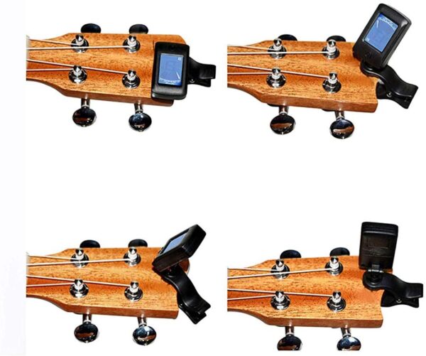 Afinador de Guitarra/Bajo. Afinador Digital con Clip para Guitarra Acústica, Eléctrica, Bajo, Violín y Ukelele. Sintonizador Eléctrico. Guitar/Electric Guitar/Bass Tuner