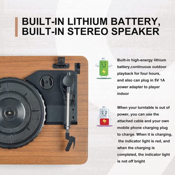 Reproductor de discos de vinilo con Bluetooth