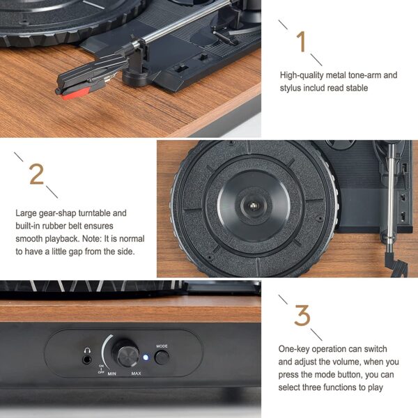 Reproductor de discos de vinilo con Bluetooth